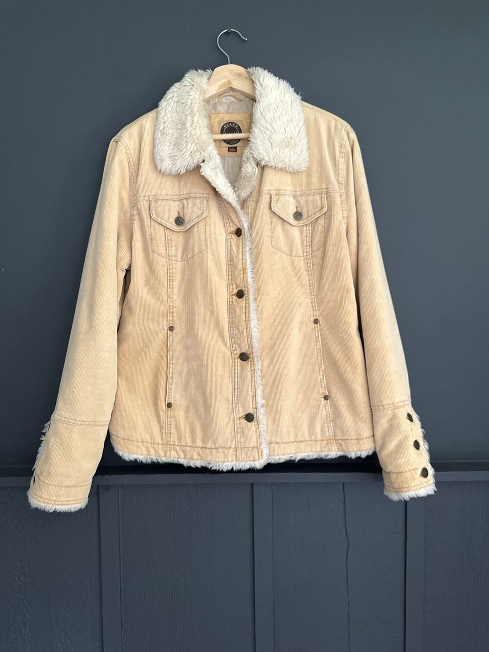 Vintage Giacca Butter Yellow Corduroy Cotton Jacket Gilmore Girls Size Large